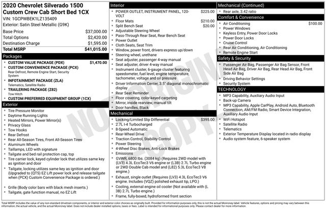chevrolet silverado 1500 2020 1GCPWBEK1LZ135409 image chevrolet silverado 1500 2020 1GCPWBEK1LZ135409 image